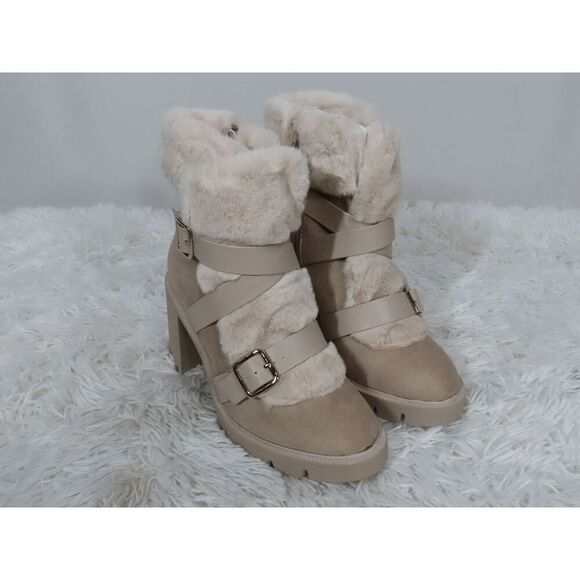 I.N.C. International Concepts Bemie Buckled Booties Nude 8.5M - Picture 1 of 9
